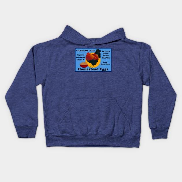 Just got laid!  Eggs Kids Hoodie by FunkilyMade